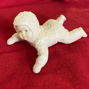 White Holiday Baby Figurine